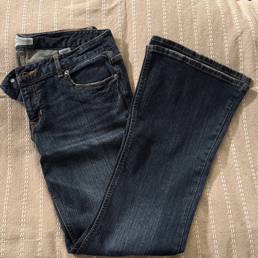 Aeropostale Dark Wash Wide Leg Jeans